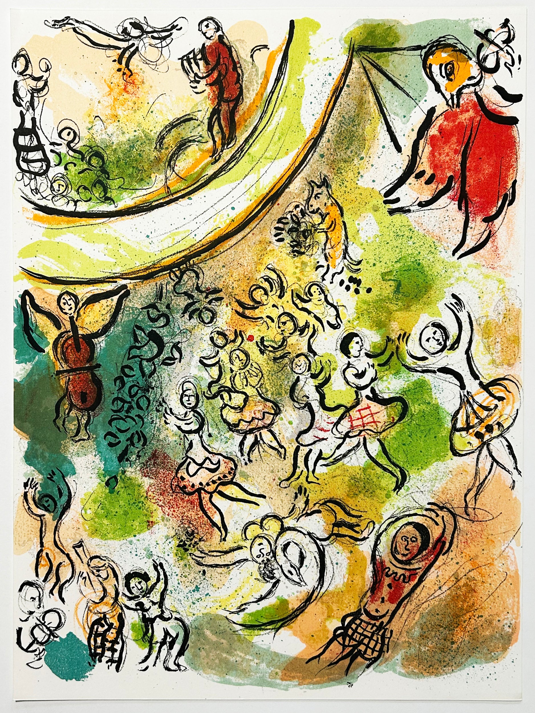 Marc CHAGALL - Le plafond de l'Opéra Garnier.  1965. Lithographie imprimée en couleurs. 