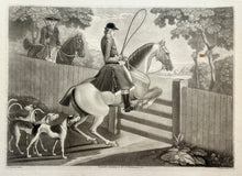 Charger l&#39;image dans la galerie, Thomas BURFORD - [Saut debout devant une barrière]. c.1752. Manière noire d&#39;après James Seymour (Londres 1702 † 1752). 
