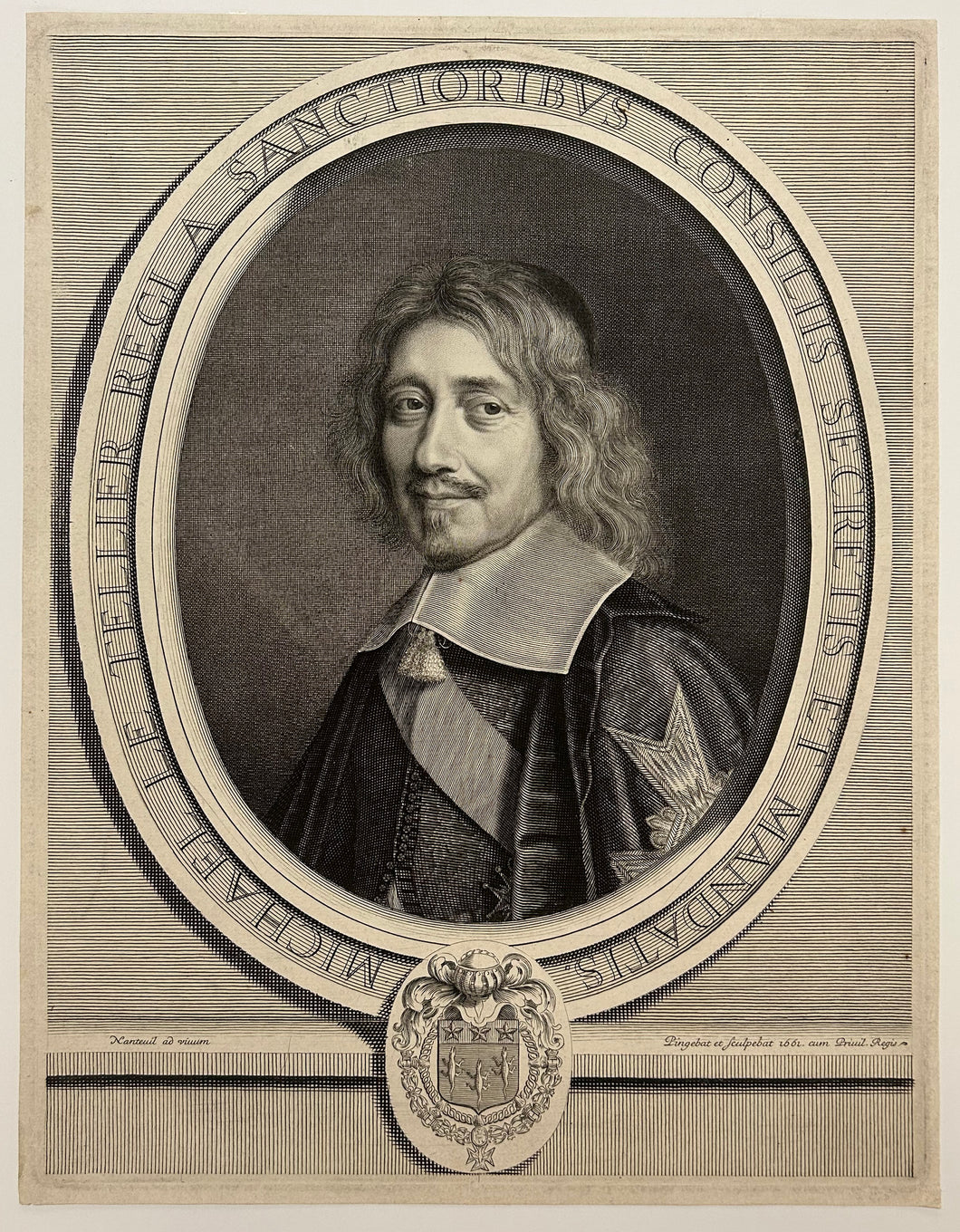 Portrait de Michel Le Tellier, Ministre d'Etat, puis Chancelier et Garde des Sceaux de France (1603-1685). 1661.