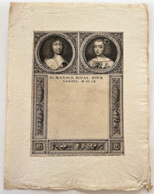 Charger l&#39;image dans la galerie, Deux médaillons avec les portraits de Philip Ier, duc d&#39;Orléans et de sa première femme Henrietta Anne Stuart. [Almanach royal pour l&#39;année M.DC.LX] (1660).
