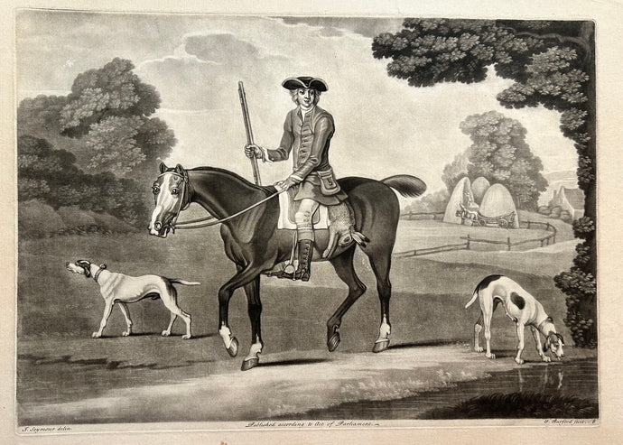 Thomas BURFORD - [Chasseur à cheval].  c.1752. Manière noire d'après James Seymour (Londres 1702 † 1752).