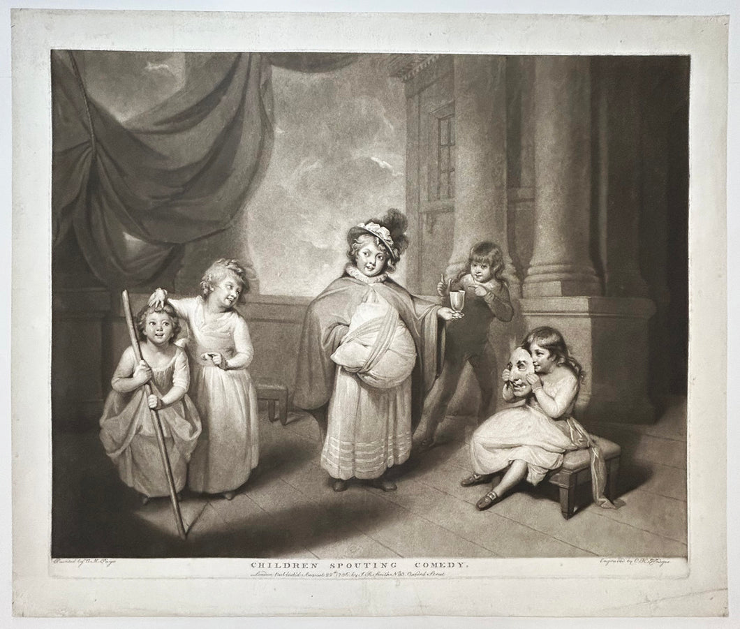 Children spouting comedy (Enfants jouant la comédie).  1786.