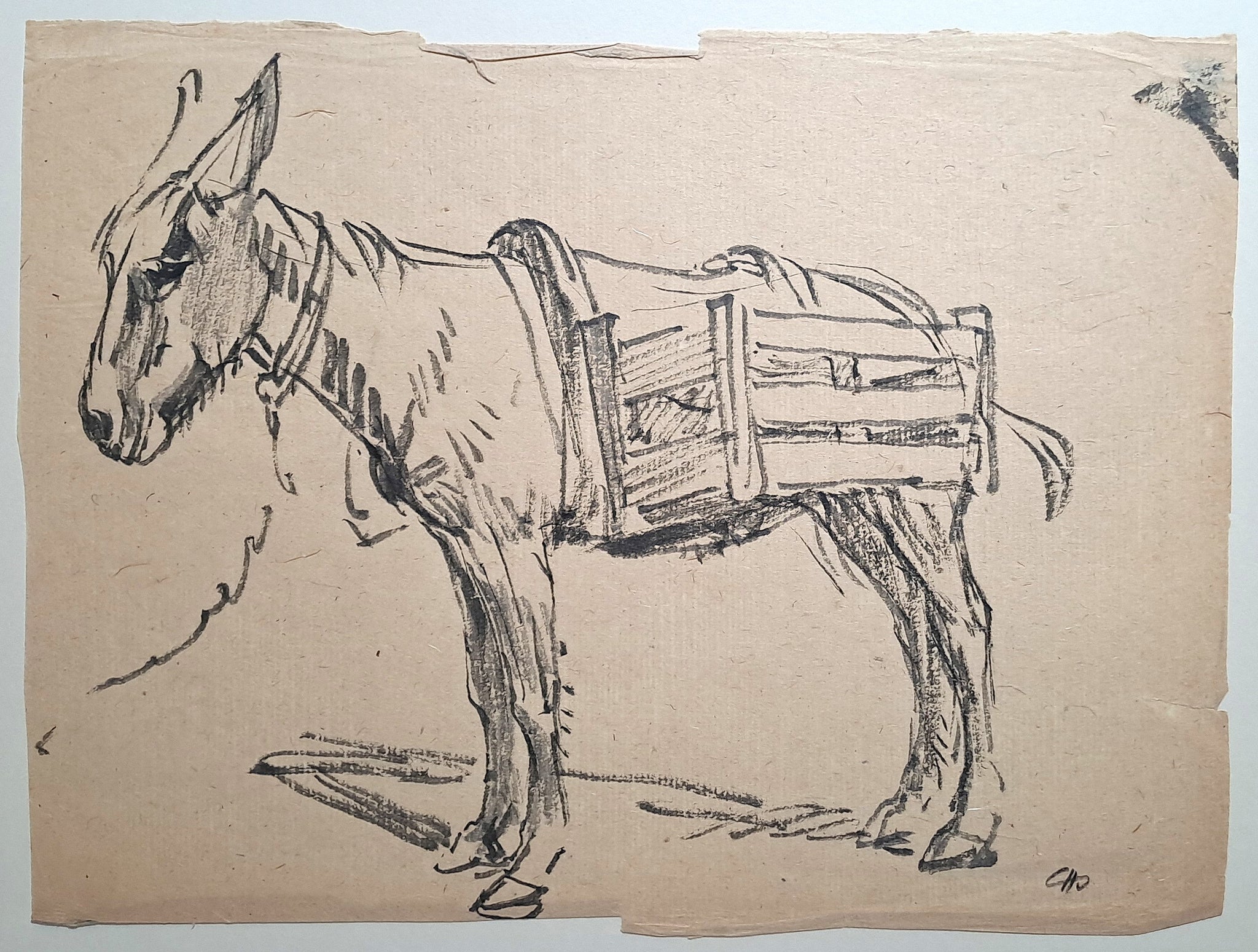 Jules CHADEL [Âne]. Dessin original. 