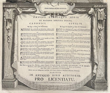 Charger l&#39;image dans la galerie, Theses utriusque juris. [Thèse de doctorat de la Faculté de droit de Paris de Jacques Gillet].  1761.
