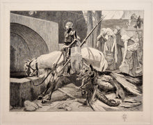 Charger l&#39;image dans la galerie, Gaston RODRIGUEZ - Saint Georges Vainqueur. 1897. EAu-forte d&#39;après Bergès. 
