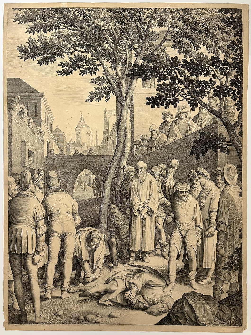 La lapidation des vieillards.  1629.