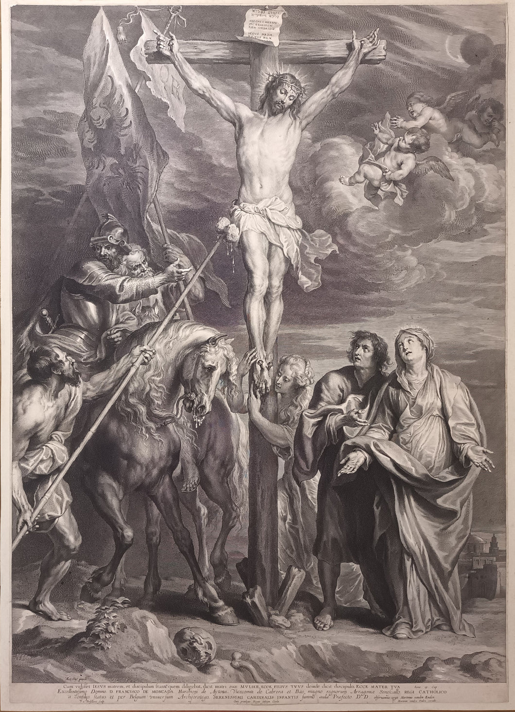 Le Christ sur la Croix avec la Vierge et saint Jean.  Vers 1640.