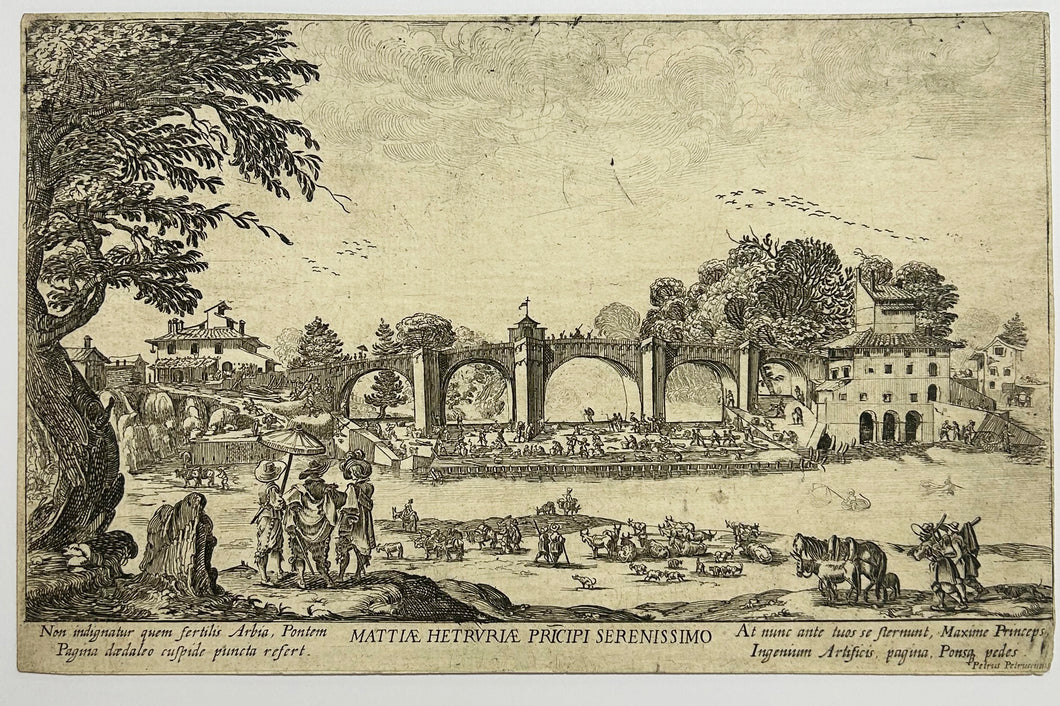 Le Pont de l'Arbia près de Sienne.  c.1630.