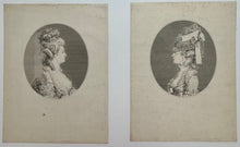 Charger l&#39;image dans la galerie, Portrait d&#39;Adrienne-Sophie Marquise de *** [Mme de Breteuil] &amp; Portrait of Louise Émilie Baronne de *** [Mme de St.Aubin].  1779.
