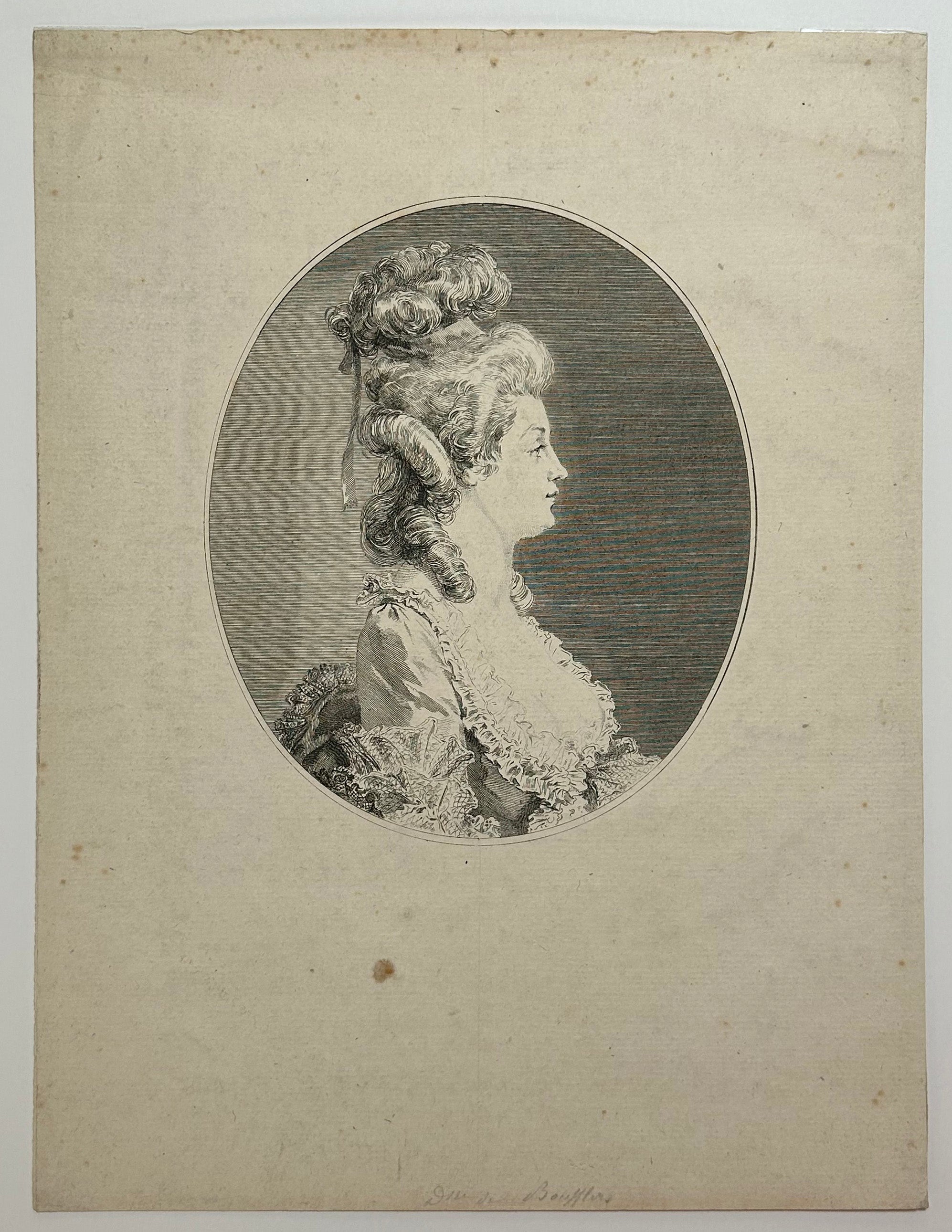 Portrait d'Adrienne-Sophie Marquise de *** [Mme de Breteuil] & Portrait of Louise Émilie Baronne de *** [Mme de St.Aubin].  1779.