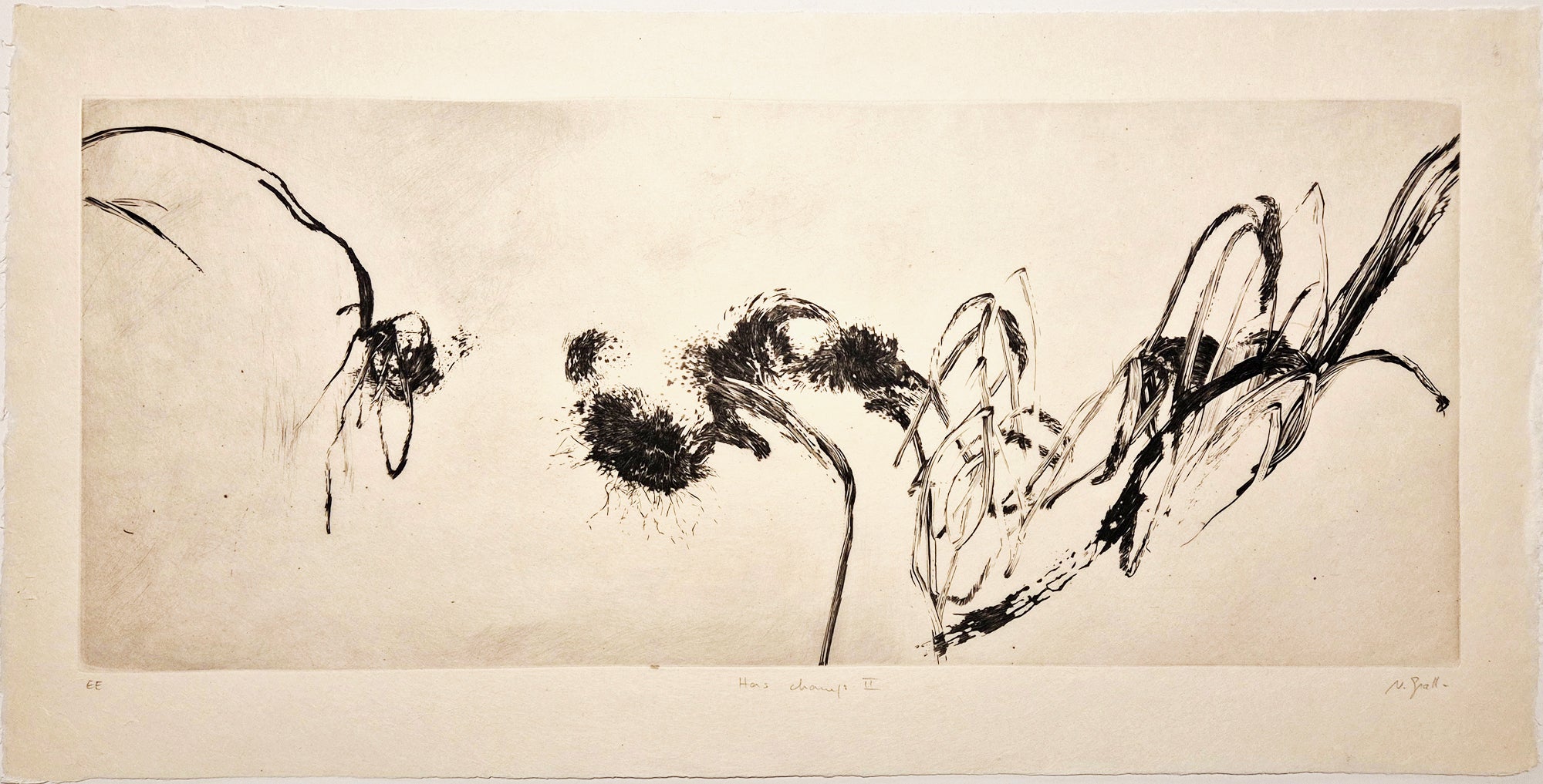 Nathalie GRALL - Hors Champs II. Eau-forte originale, signée. 