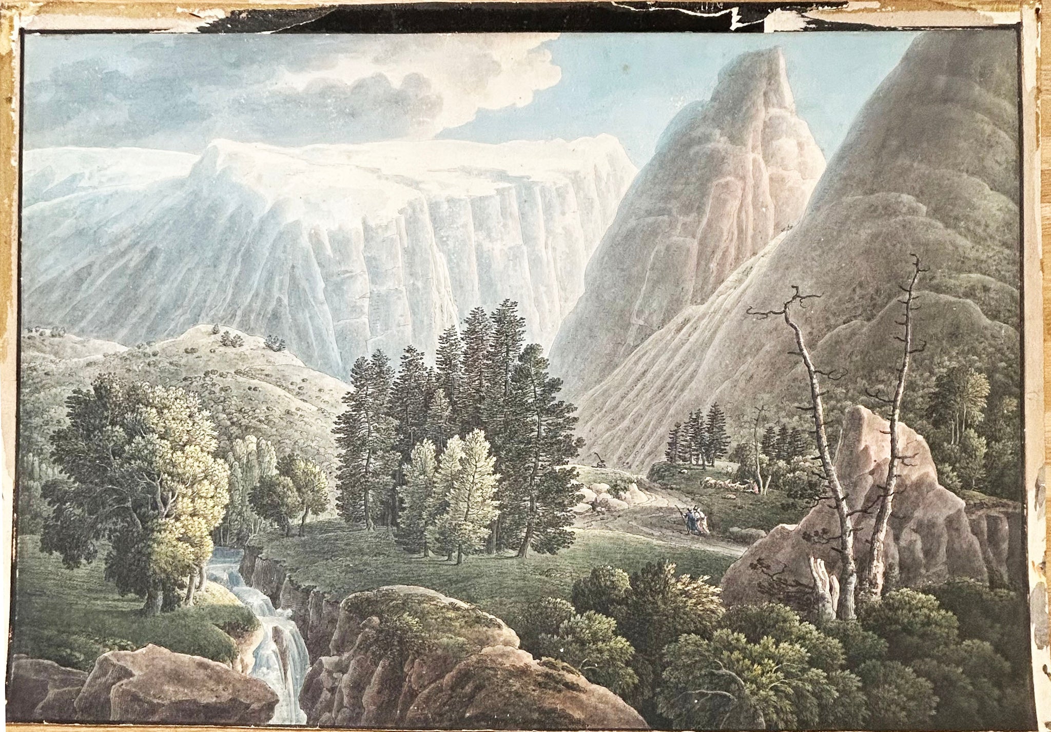 [Vue d’une partie du sommet du Mont Olympe en Bithierri prise dans la seconde région sur le chemin de Brousse].