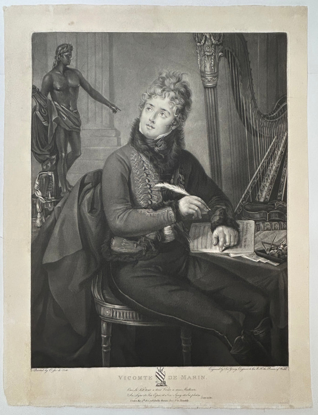 Portrait de Marie Martin Marcel, Vicomte de Marin.  1802.