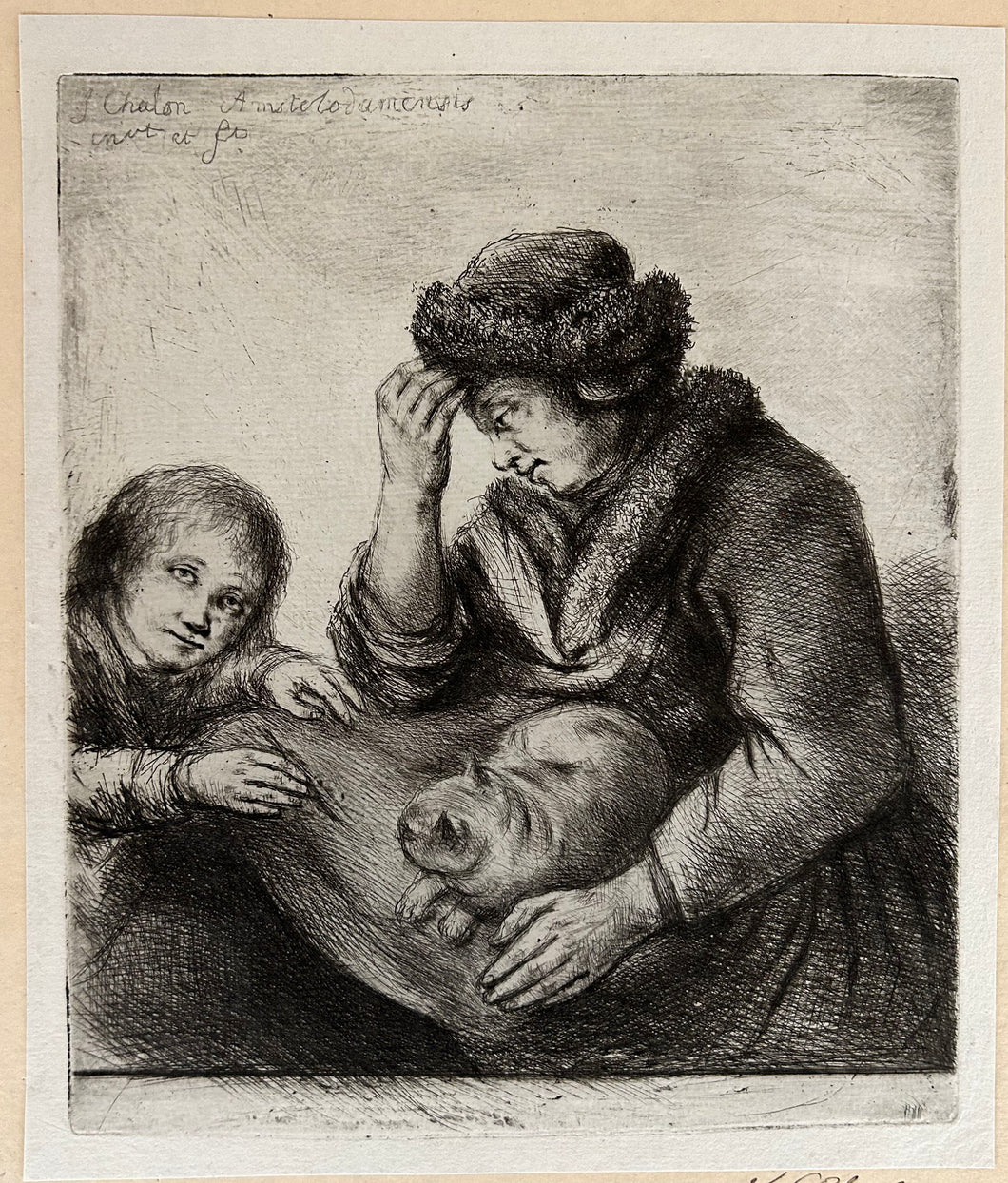 Mère avec son enfant et un chat.  c.1788-1793..