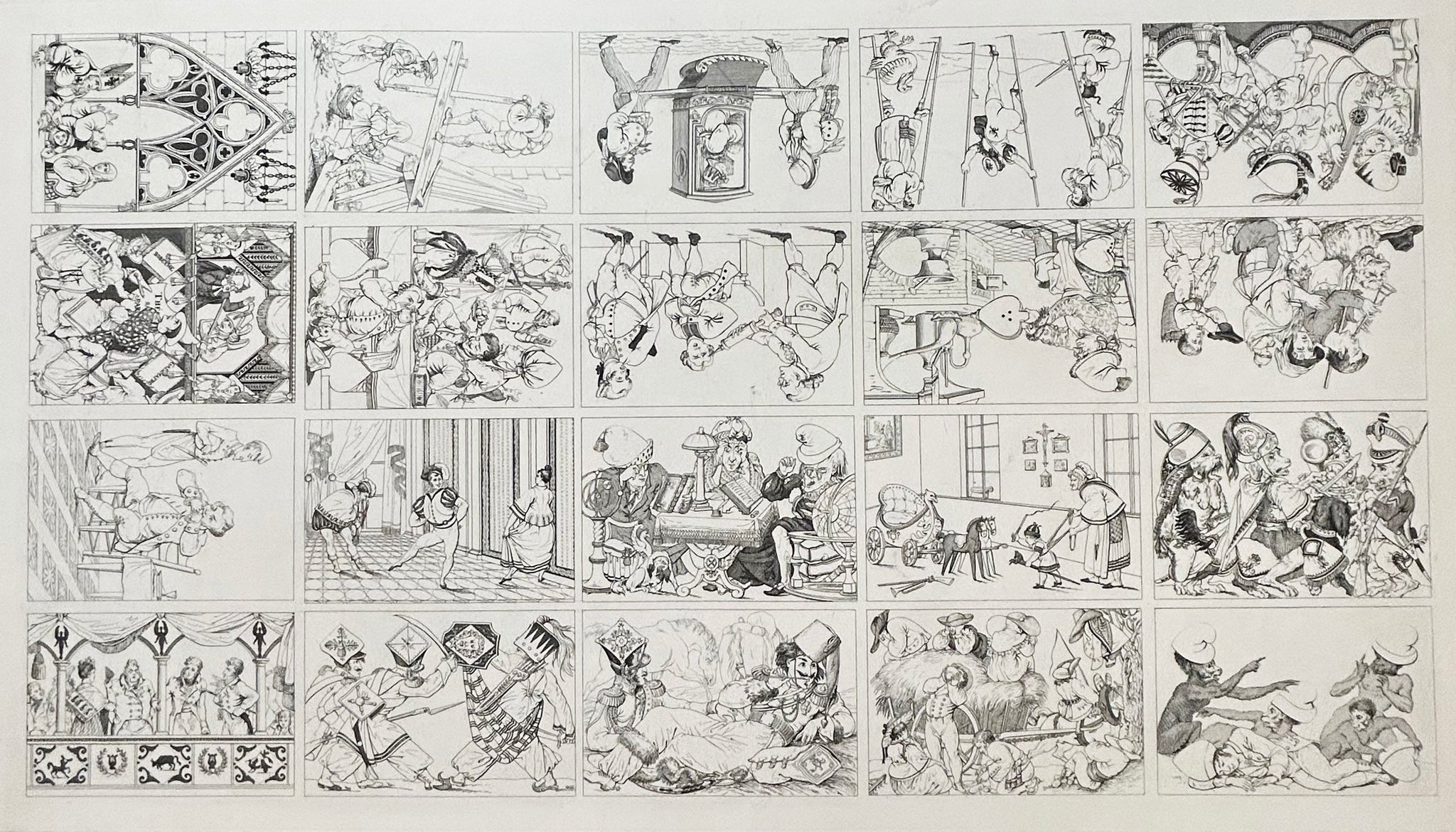 [Jeu de cartes comiques du Colonel Athalin].  c.1817.