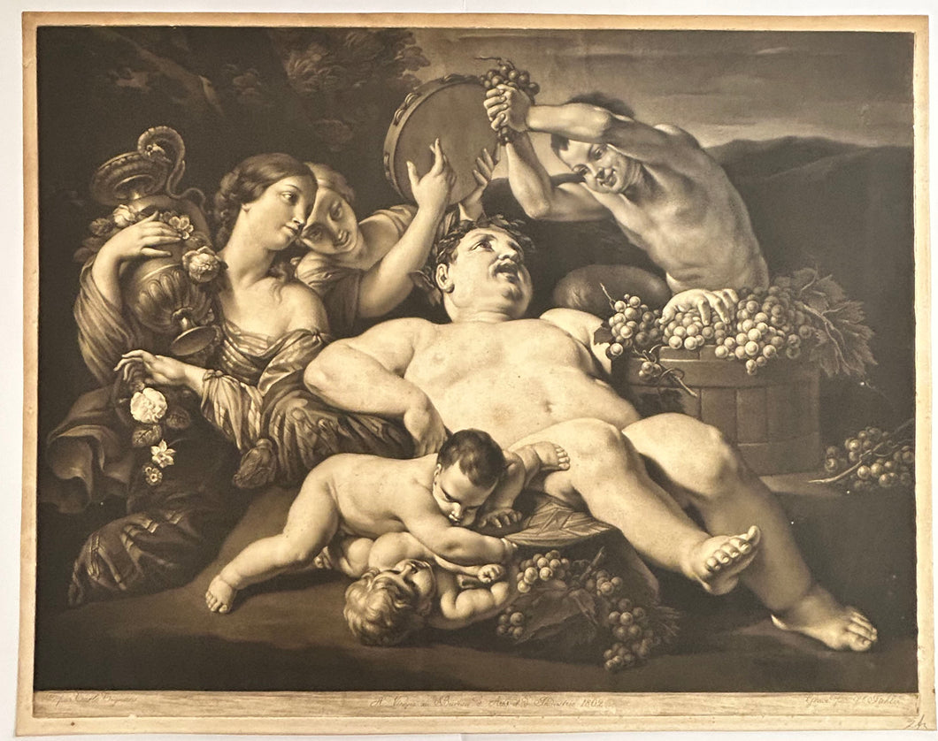 Silène au milieu d'enfants, de femmes et de raisins. 1802.