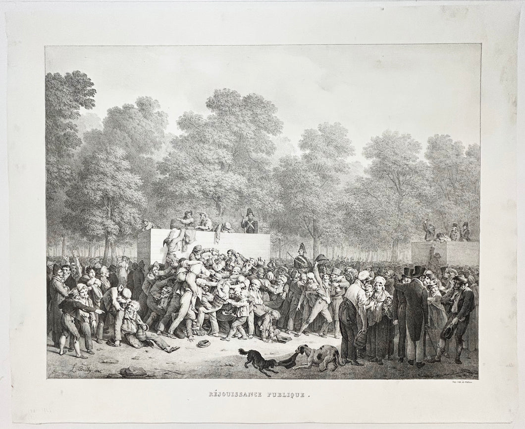 Réjouissance publique (Distribution de vin aux Champs-Elysées).  1826.