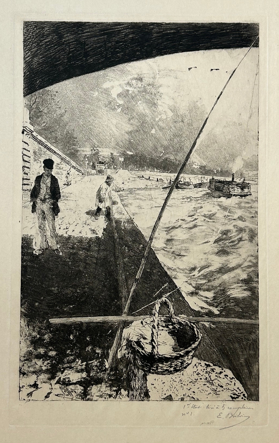 Les pêcheurs à la ligne. c.1895.