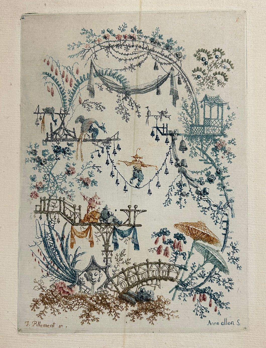 Arabesque avec un funambule.  Vers 1795.