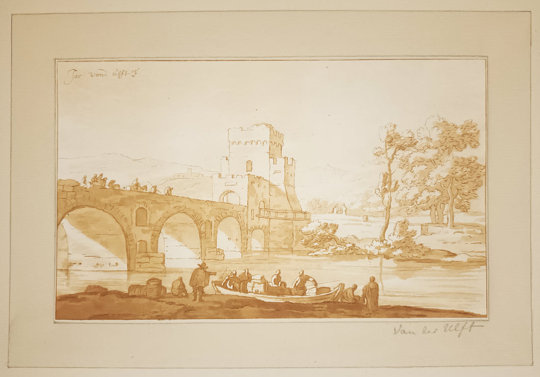Vue du Ponte Milvio à Rome.