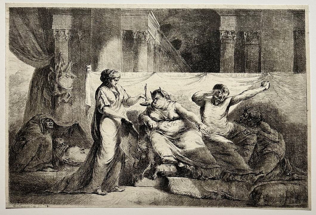 Dominique Vivant DENON - La Philosophie apportant la lumière à l'Ignorance.  1791. Gravure.
