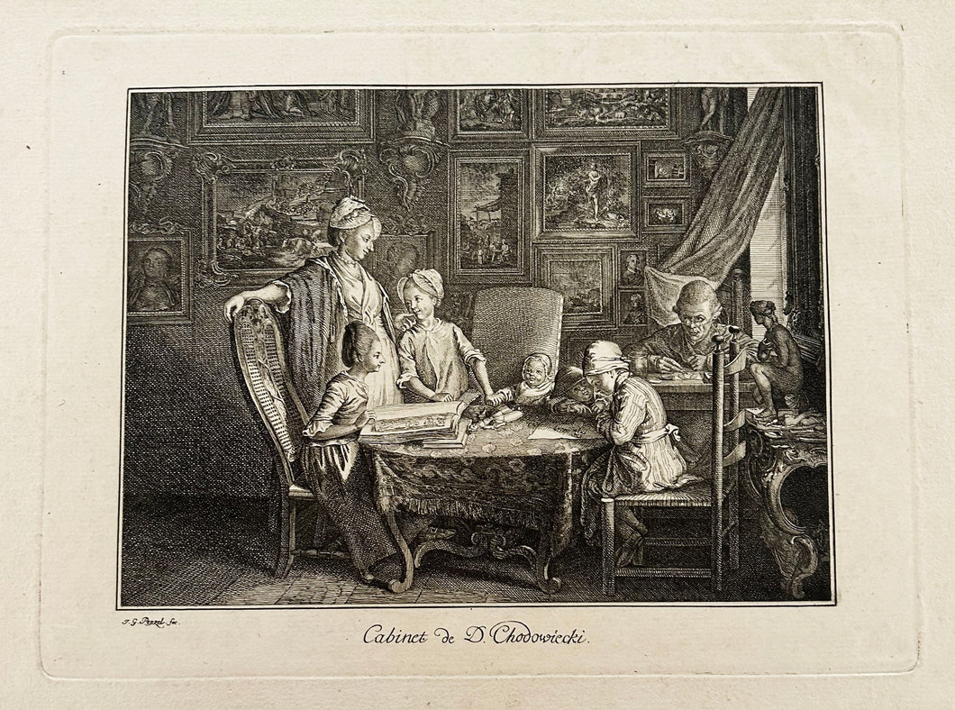 Cabinet de D. Chodowiecki (L'artiste et sa famille).  c.1771.