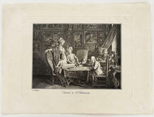 Charger l&#39;image dans la galerie, Cabinet de D. Chodowiecki (L&#39;artiste et sa famille).  c.1771.
