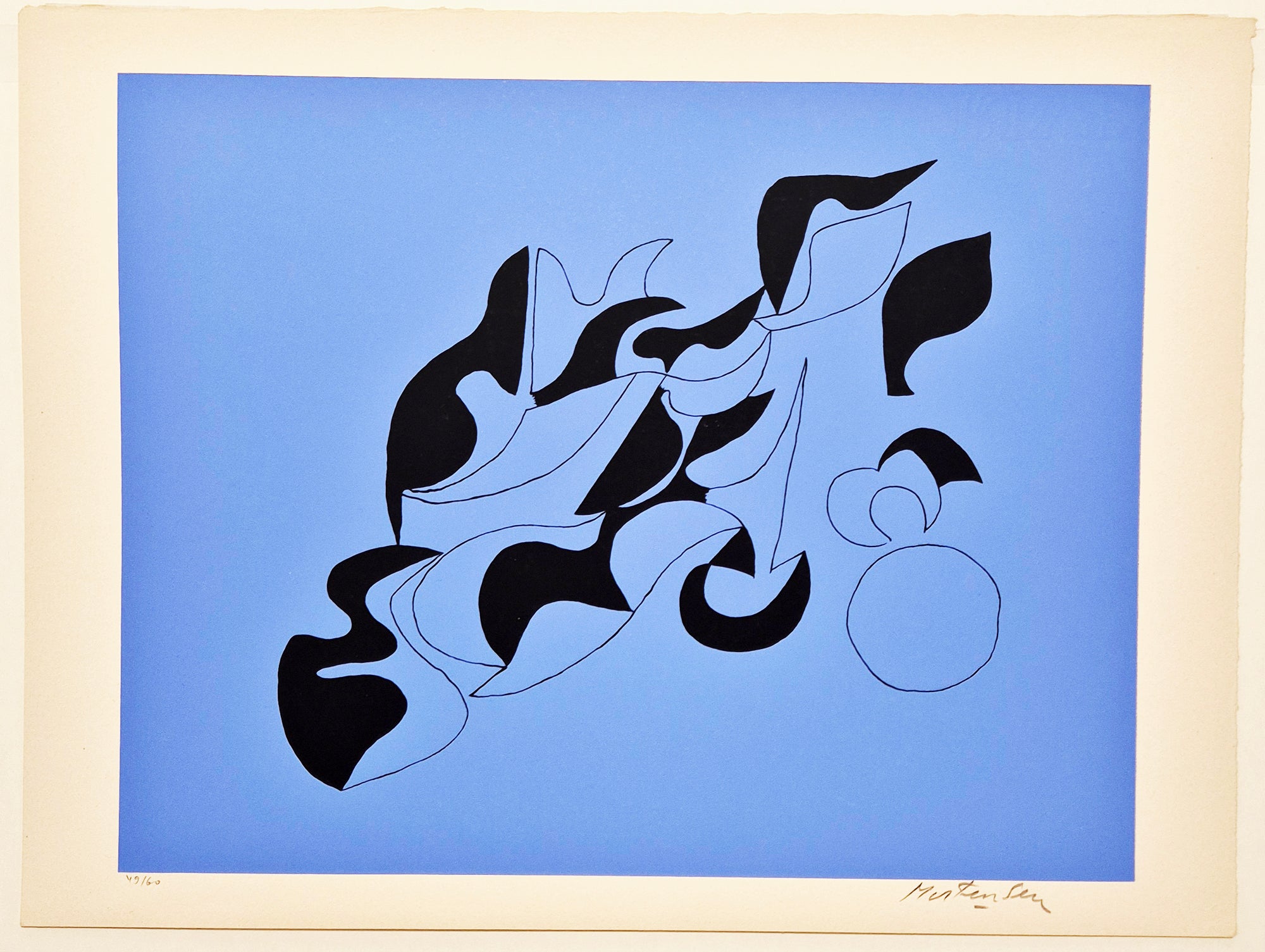 MORTENSEN Richard - Les oiseaux. 1960. Sérigraphie originale, signée. 