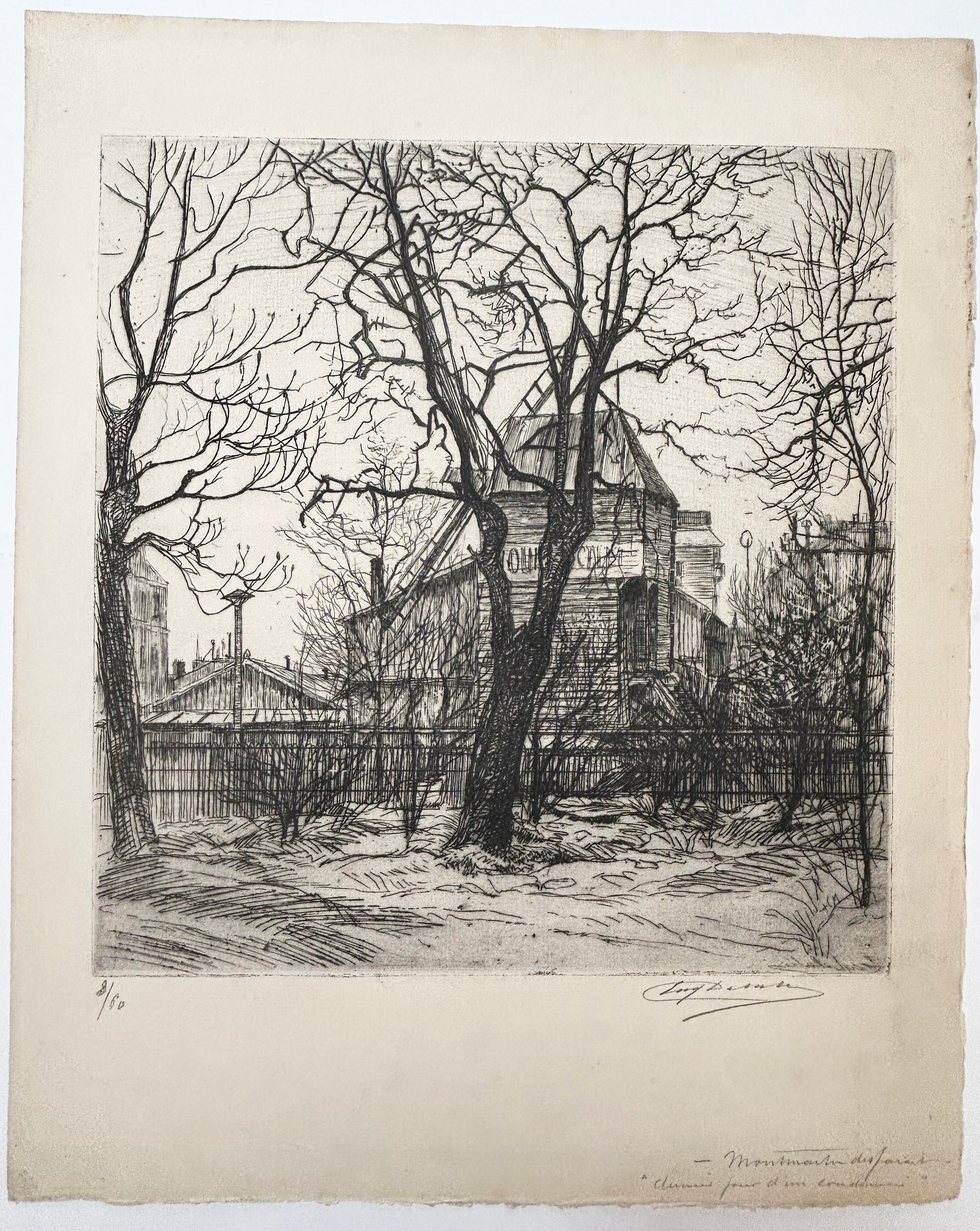 Montmartre disparaît. Dernier jour d'un condamné. [Montmartre, Le Moulin de la Galette].  1913.