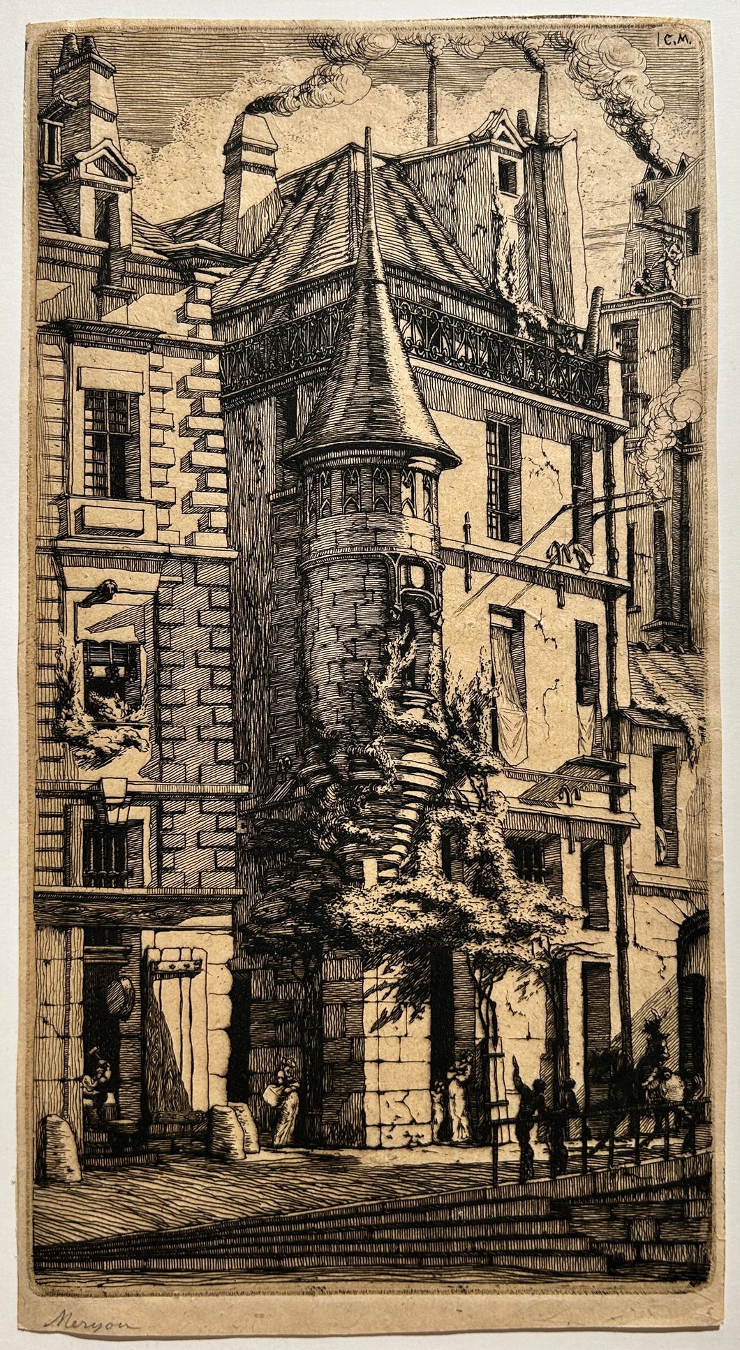 Tourelle de la Rue de la Tixéranderie. 1852.
