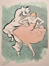 Charger l&#39;image dans la galerie, IBELS - La Rose et Pierrot (Mevisto). c.1895. Lithographie en couleurs. 
