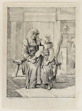 Charger l&#39;image dans la galerie, Mère et fille paysannes italiennes en prière.  1786.
