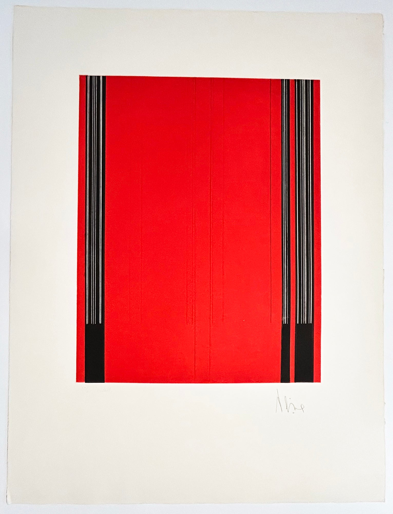 Luc PEIRE - Stendhal.  1988. Gravure originale imprimée en couleurs, signée.