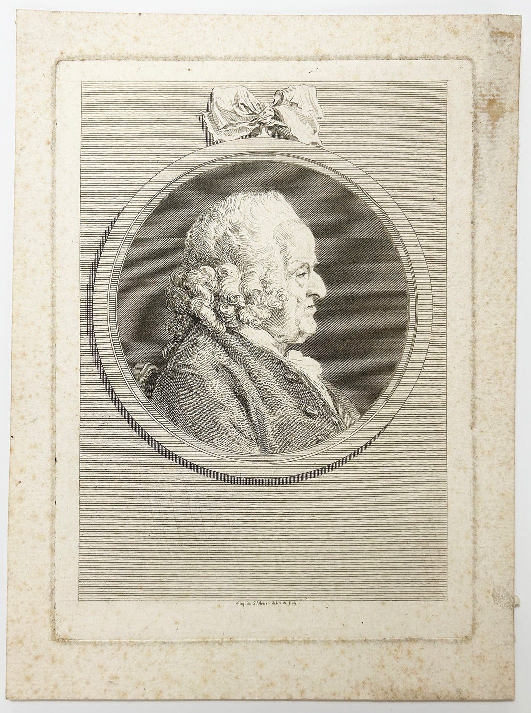 Portrait de Joseph Pellerin (1684 † 1783, Intendant-général des Armées navales françaises et numismate célèbre). 1777.