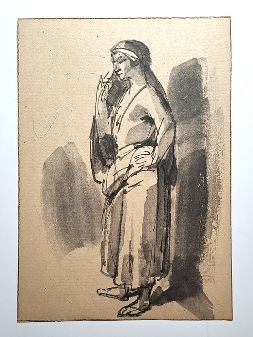 Jules CHADEL [Portrait de dame]. Dessin original. 