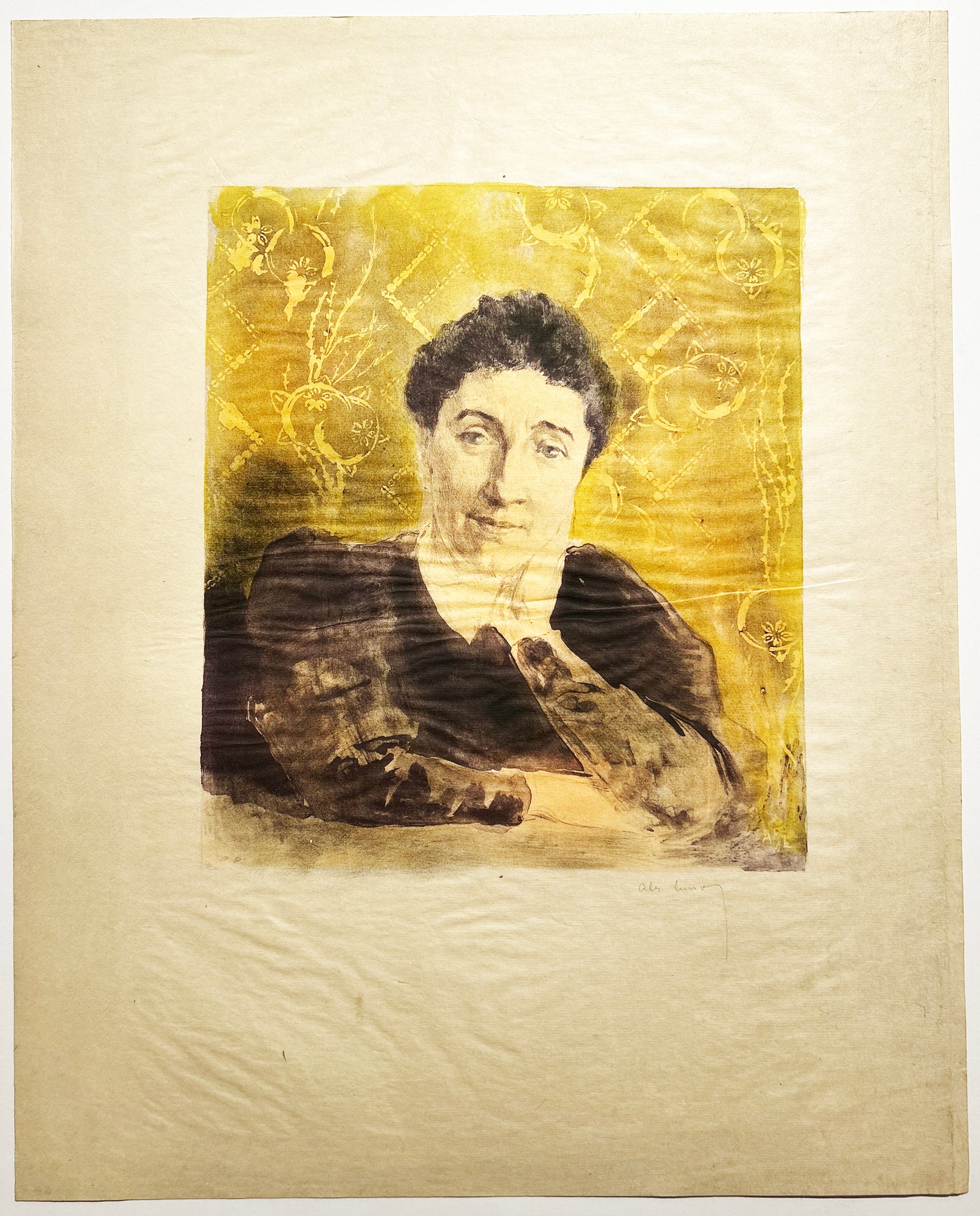 [Portrait de femme, buste de face].