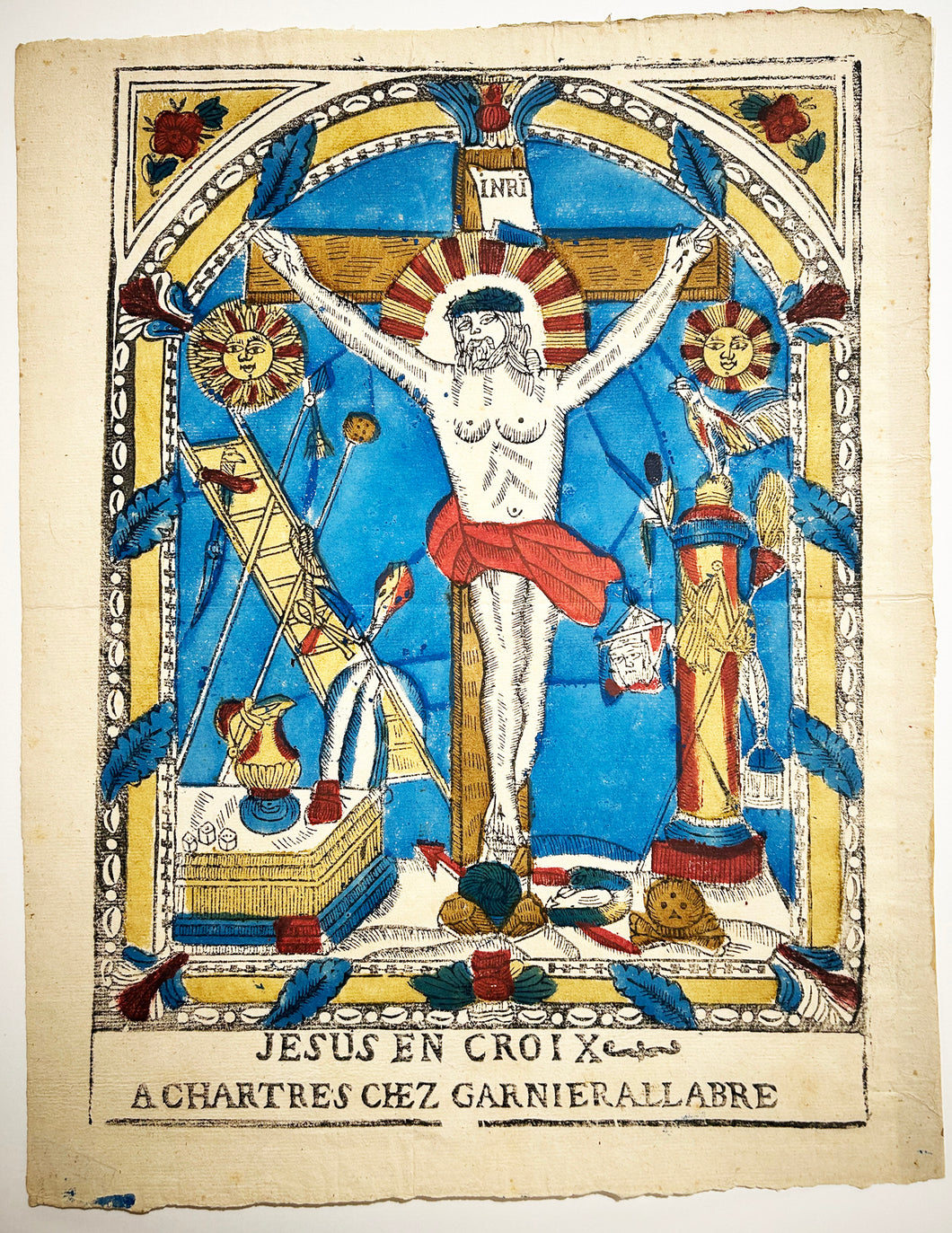 Jésus en croix.