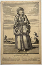 Charger l'image dans la galerie, Anonyme français du 17ème - La fausse Prude.  c.1690-1700. Gravure à système. 
