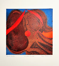 Charger l'image dans la galerie, PLATIEL Roger - La sphère maudite. 1970. Gravure originale imprimée en couleurs, signée. 
