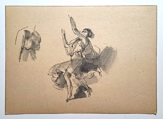 Jules CHADEL [Etude de danseuse]. Dessin original 