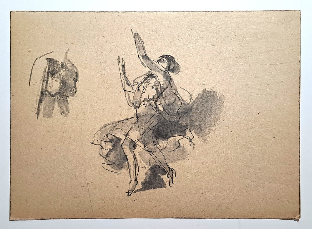 Jules CHADEL [Etude de danseuse]. Dessin original 