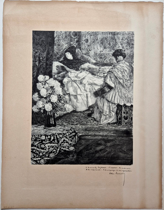 Alexandre LUNOIS - La sieste. 1913. Lithographie originale. 