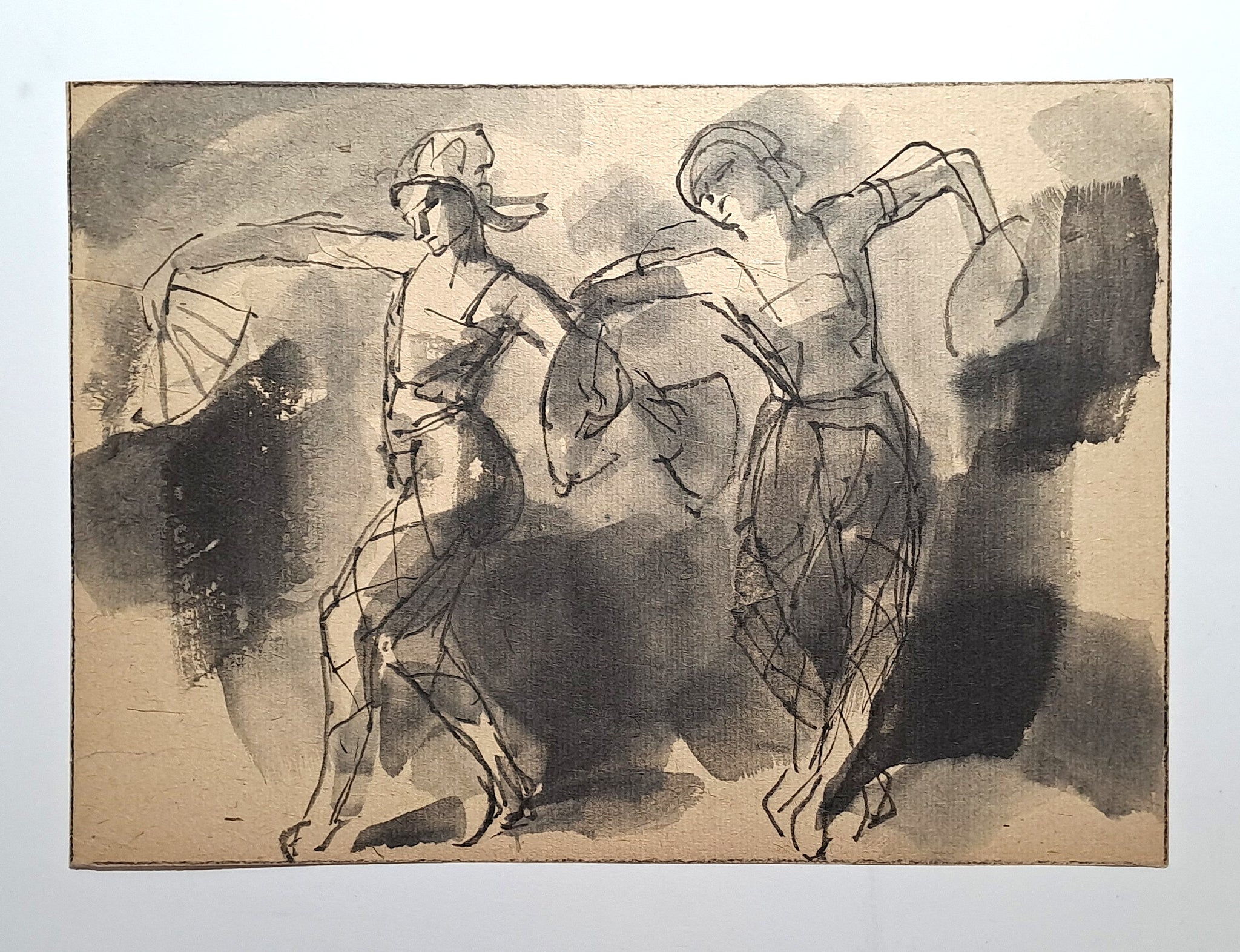 Jules CHADEL [Danseuses avec éventails]. Dessin original. 