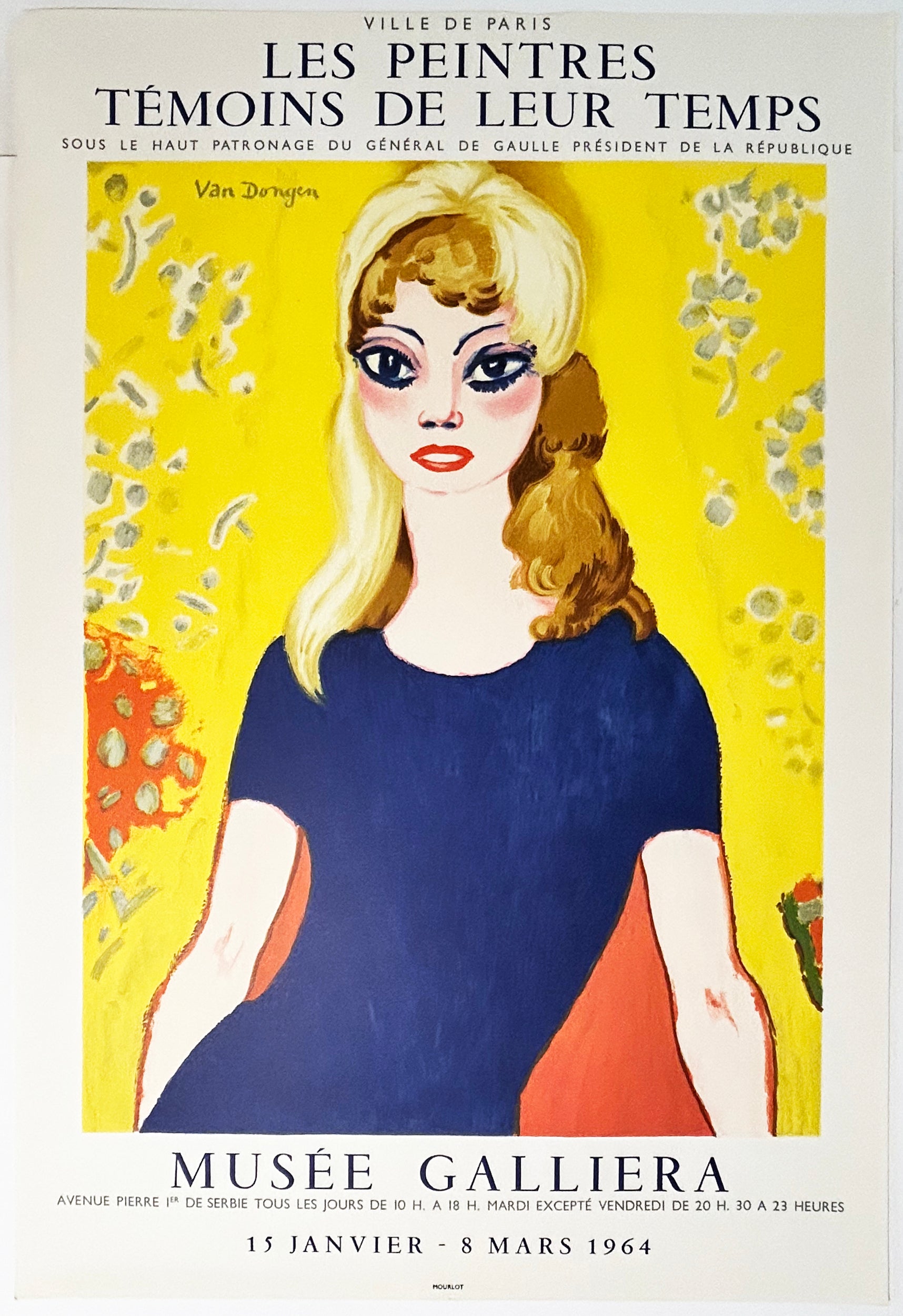 Kees VAN DONGEN - Brigitte Bardot. 1964. Affiche lithographiée. 