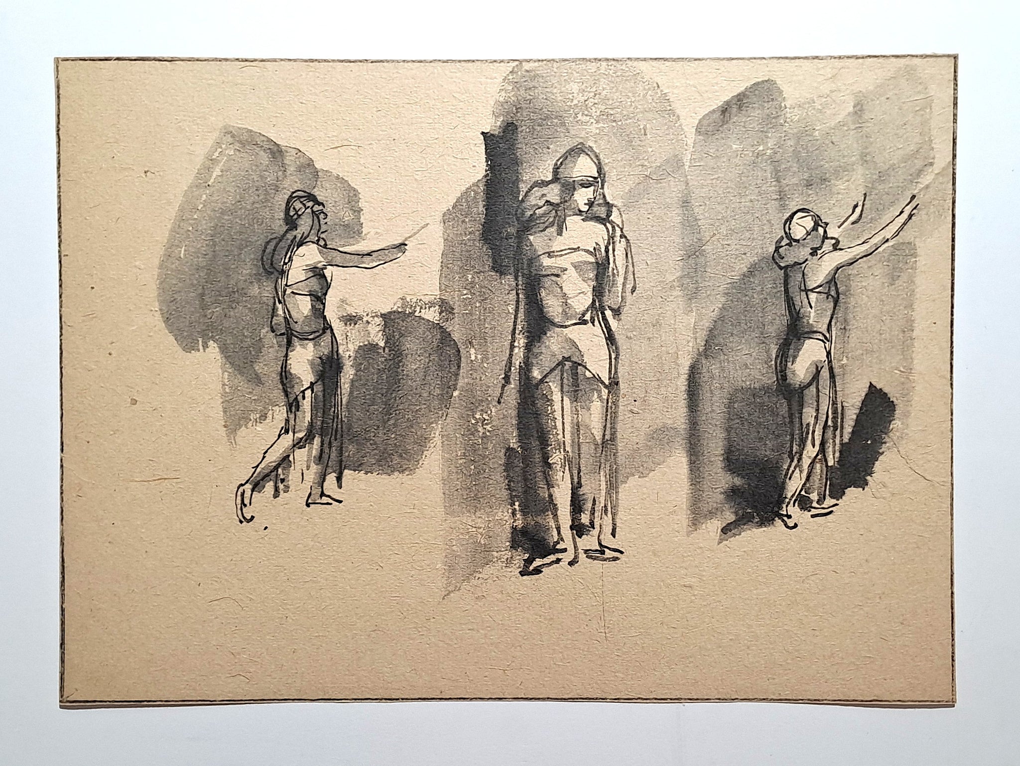 Jules CHADEL [Etudes de femme debout]. Dessin original. 