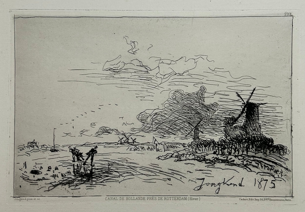 Canal de Hollande, près de Rotterdam (Hiver).  1875.