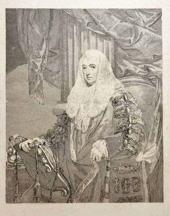 Francesco BARTOLOZZI - Portrait de Alexander Wedderburn, 1er comte de Rosslyn (Lord Loughborough), avocat et homme politique écossais (1733†1805).  1800. Eau-forte. 