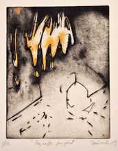 Charger l'image dans la galerie, Enrique ZANARTU - Paysage fuyant. 1959.  Gravure originale à l'eau-forte et à l'aquatinte, imprimée en couleurs, signée.
