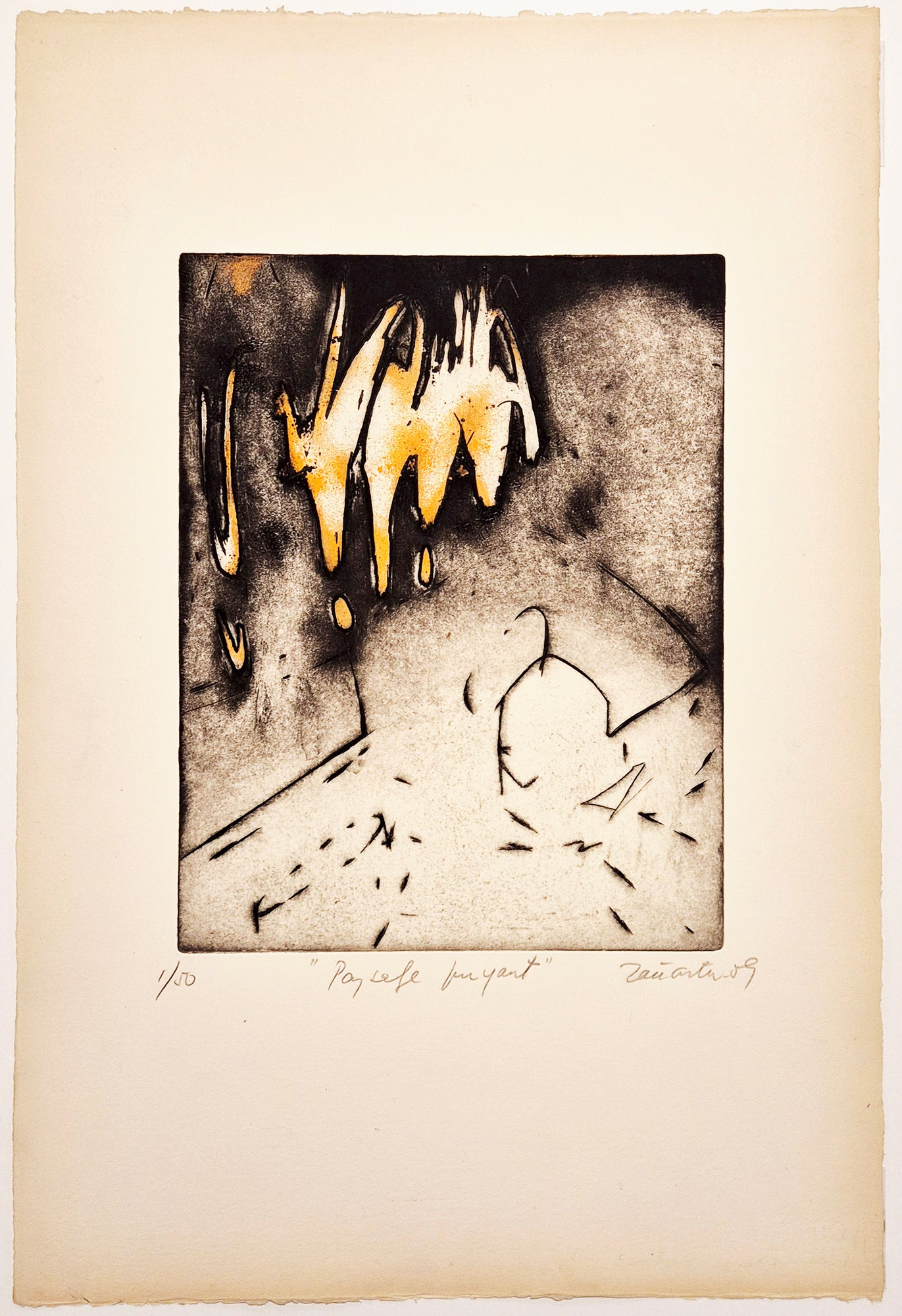 Paysage fuyant. 1959.