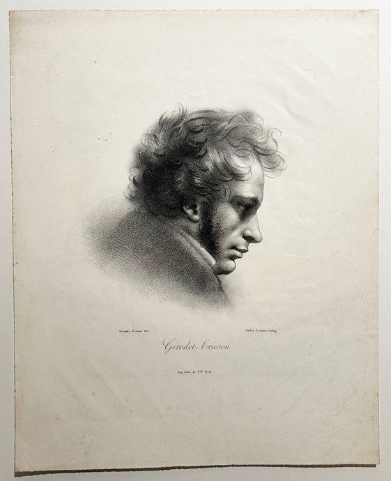 AUBRY-LECOMTE - Portrait de Girodet-Trioson.  1824. Lithographie. 